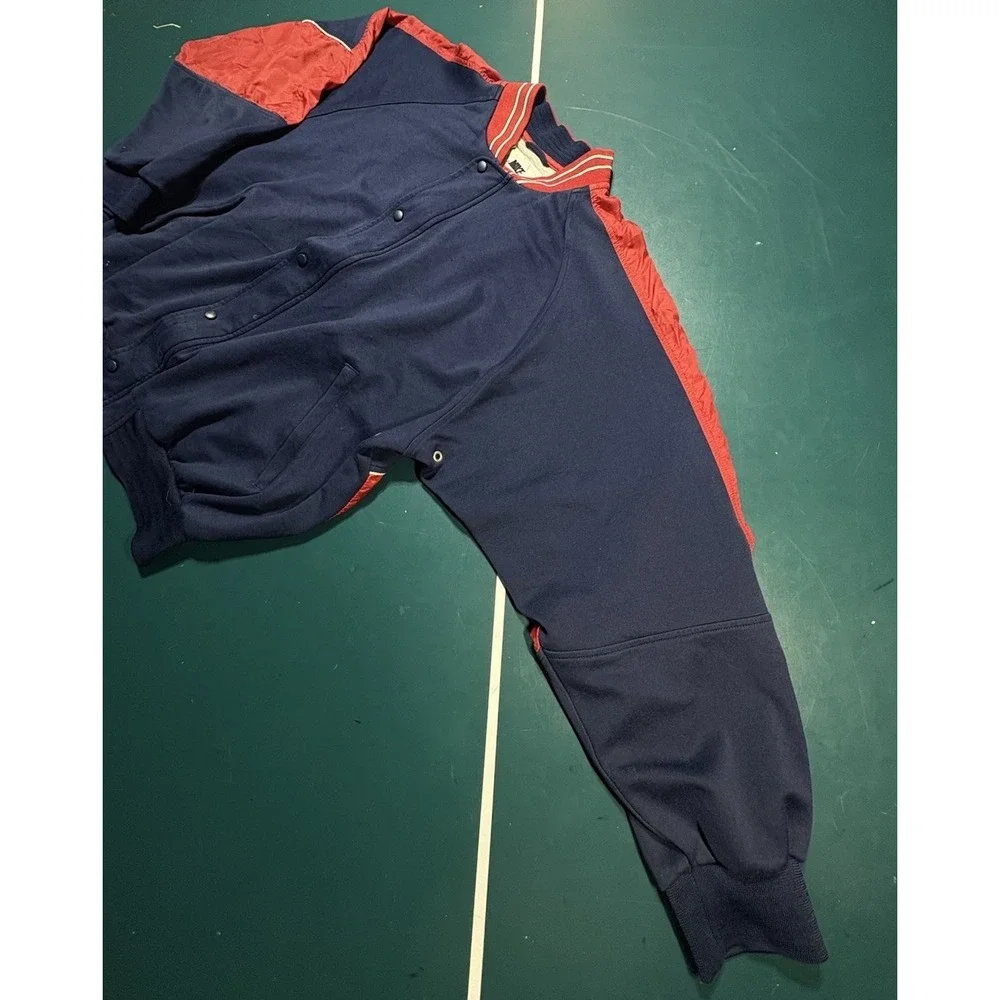 Vintage 90's Nike Bomber Jacket Track Jacket swoosh Red‎ Blue Color Block Size L